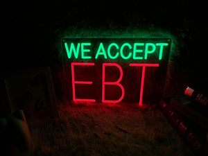 Letrero de Neón Personalizado con Logotipo EBT, Luces de Neón Decorativas para Colgar en la Pared, Letreros de Neón Personalizados para Tiendas de Comestibles - Product Image 2