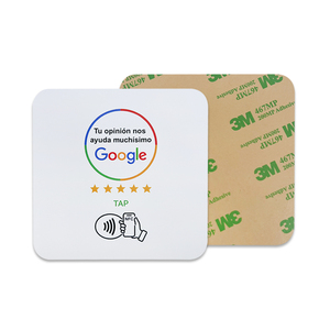 Carte PVC carrée NFC de 100 mm pour avis Google, avec bande adhésive au dos, vente en gros - Product Image 5