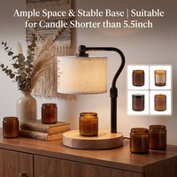 Lampe chauffe-bougie en métal bicolore sans flamme, personnalisable, style professionnel, avec option logo pour commandes en gros