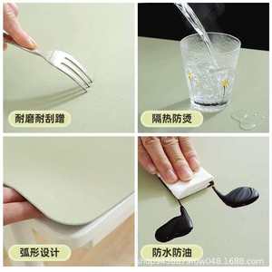 KDM Silicone Desk Pad Thin <b>Waterproof</b> Modern Home Office <b>Table</b> Mat Solid Color Protective <b>Cover</b> - Product Image 4