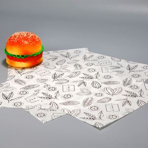 Papier d'emballage pour sandwichs et hamburgers, résistant à la graisse, imprimé avec logo personnalisé, qualité alimentaire, pour pizza, pain et en-cas - Product Image 2