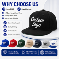 Topi Snapback 6 Panel Polos Bordir Custom, High Crown Flat Brim, Bahan Katun, Gaya Hip Hop Baseball untuk Pria Wanita Streetwear