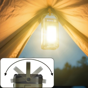 Lampe de camping solaire en ABS avec LED pour la randonnée en extérieur, fonction d'urgence, crochet et batterie externe - Product Image 4