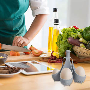 Fabricant d'oeufs durs en silicone pour <span class=keywords><strong>micro</strong></span>-ondes et porte-oeufs pochés Plateaux de <span class=keywords><strong>cuiseur</strong></span> d'oeufs bouillis à usage domestique - Product Image 5