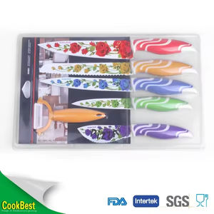 HSK-Ensemble de couteaux de <span class=keywords><strong>chef</strong></span> en <span class=keywords><strong>céramique</strong></span> antiadhésifs avec poignée en tpr, épée suisse, 4 pièces - Product Image 3