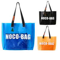 Sac à provisions en PVC de couleur transparente étanche à la Offre Spéciale sac fourre-tout transparent pour cadeau et promotionnel avec poignée