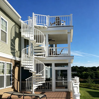 Escalier en colimaçon extérieur en acier inoxydable, design de haute qualité, escalier en colimaçon sur mesure pour villa, salon, durable