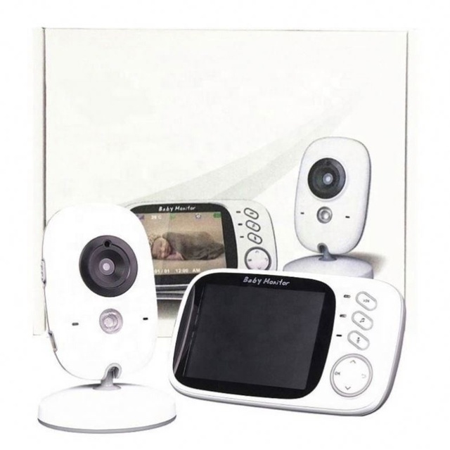 Safurance 3.2 inch 2.4G Weless Electronica Baby Camera 2 Way Audio 5M  Temperature Lullabies Portable Baby Monitor