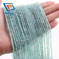 Perles de pierres précieuses naturelles facettées rondes de 3x4 mm en gros, pas chères, pour la fabrication de bijoux