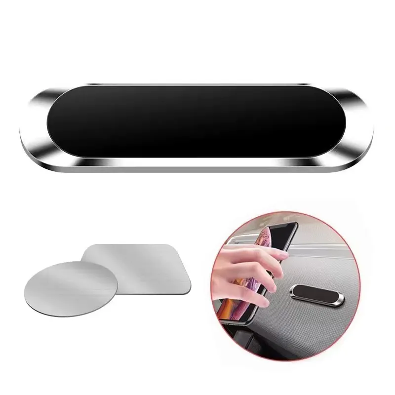 Support magnétique universel de téléphone portable pour voiture, plaque en métal pour tableau de bord, en alliage de Zinc, polyvalent, 1 pièce