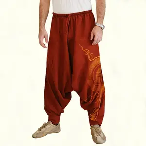 Männer Baggy Harem Pants Festival Hip Hop Boho Harem Cross Pants Wüsten hose Casual Loose Pants Herren bekleidung