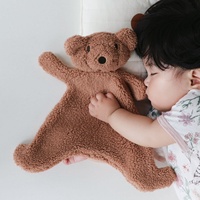Lindo Oso de Peluche con Babero Antiderrames, Paño Suave para Limpiar Manos y Paño Calmante, Set de Regalo para Recién Nacidos e Infantes