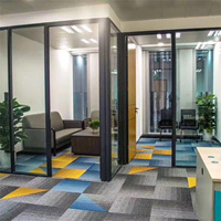 Dalles de moquette commerciales LKHY, tuftées, en polypropylène, à boucles, pour sols de bureau
