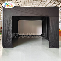 Tente de golf gonflable portable en PVC pour entraînement en extérieur, simulateur de golf gonflable pour swing complet