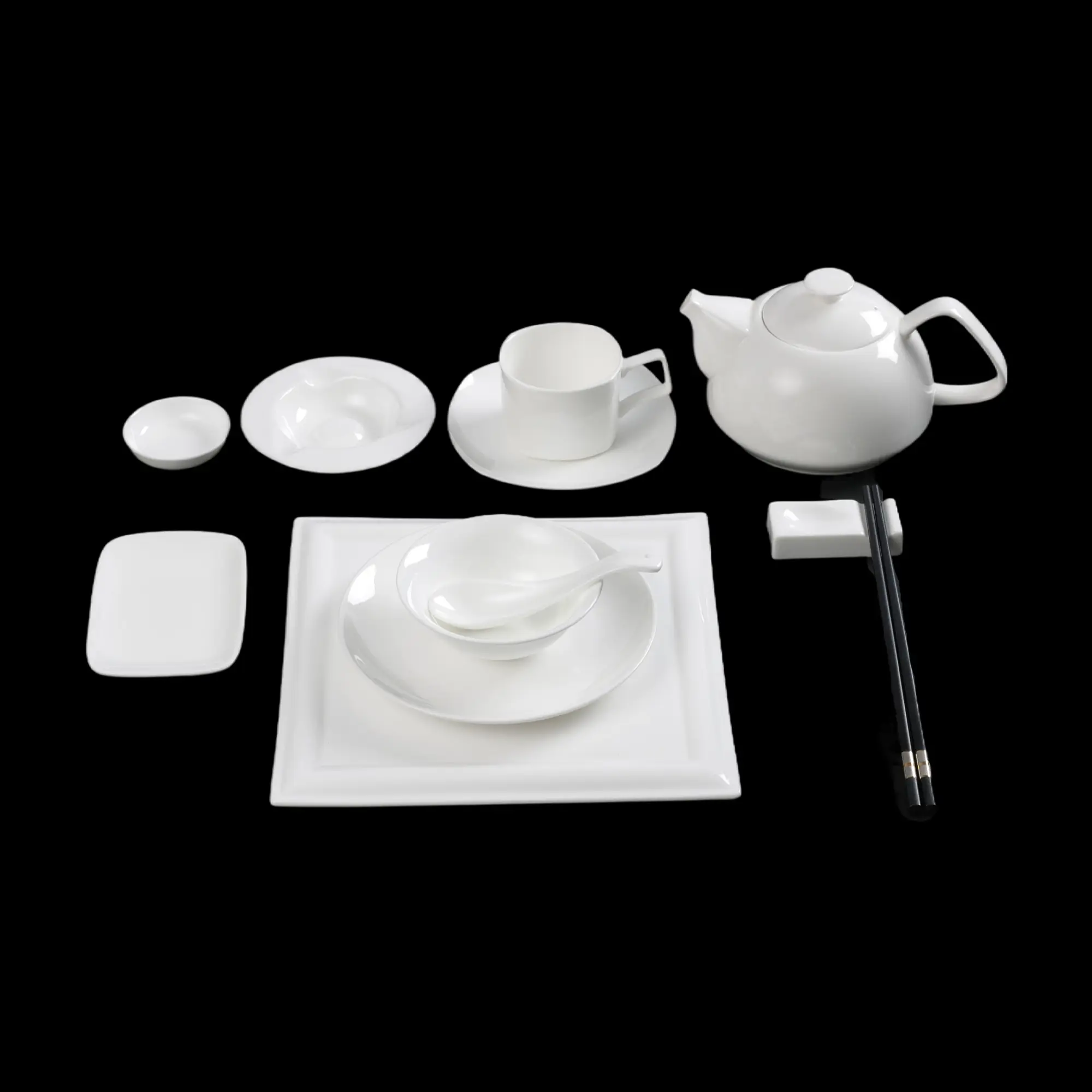 Набор фарфоровой посуды из 16 предметов для ресторана, отеля, элегантности, Польши