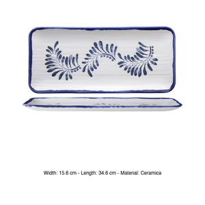 Bandeja Mediterránea Dudson Harvest, Bandeja de Cerámica Decorada a Mano de 34 x 15 cm para Restaurante, Hotel, Suministros al por Mayor, Vajilla - Product Image 3