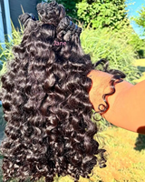 Extensions de cheveux humains Remy vietnamiens 100% bruts, Ondulation naturelle, Ondulation ananas, Bouclés indiens et birmans, Double trame, Prix de gros