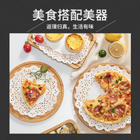 Planches à pizza en bambou Alishan avec poignées en bois, différentes tailles, pour servir steak, fruits, pain
