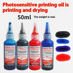 Tinta de Impresión Fotosensible de 50 ml para Sellos Flash, Sello Oficial y Sello de Factura, Azul, Negro, Rojo, Venta al por Mayor para Oficina - Product Image 3