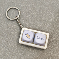 Accessoire de clavier DIY personnalisable en acrylique PVC, porte-clés avec impression UV, dessin animé, étanche, pour soulager le stress