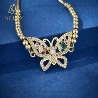 Einfache und wunderschöne verstellbare Rosenkranz Schmetterling Armband Fine Jewelry Girl Perlen Armreifen Schmetterling De Mariposa Armbänder