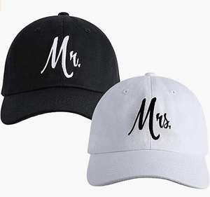 100% coton sergé correspondant M. & <span class=keywords><strong>Mme</strong></span> casquettes de baseball cadeau de mariée cadeau de mariage de lune de miel pour jeunes mariés - Product Image 1