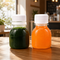 Bouteilles en plastique PET personnalisées de 60 ml (2 oz) de qualité alimentaire avec bouchon inviolable pour thé, soda, shot de gingembre, jus et produits bien-être
