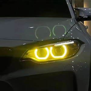 SJC CSL Lemon Angel <strong>Eyes</strong> DRL <strong>Module</strong> for BMW M3 M4 F32 F36 <strong>LED</strong> Board Headlight Lens Only 2014-2017 Pre-LCI Yellow Front Light