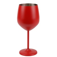 Nouveauté : Gobelet à vin en acier inoxydable à double paroi de 14 oz avec poignée amovible, logo personnalisable