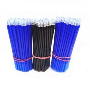 Recambio de Bolígrafo de Gel de Plástico con Punta de Aguja de 0.5mm, Azul y Negro, Borrable y Resistente al Calor, en Empaque a Granel para Estudiantes y Uso en Oficina - Product Image 1