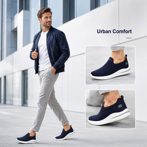 2026 Logo Personalizzato <span class=keywords><strong>Uomo</strong></span> <span class=keywords><strong>Sneakers</strong></span> Calza Flyknit Fodera Contrasto Slip On Platform Imbottita Camminata Casual - Product Image 3