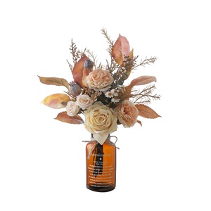 CallaFloral Ramo de Rosas Artificiales, Flores Mixtas, Estilo Retro, Decoración de Boda, Arreglo para Colgar en la Pared del Hogar - Product Image 5