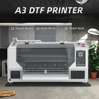 Impresora DTF Automática A3 con Cabezal de Impresión XP600 de 13 Pulgadas, Acero Inoxidable, Nuevo Rollo de Película PET para Transferencia de Calor, Tinta de Pigmento para Cualquier Textil