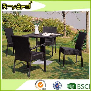 En Aluminium En Rotin en osier en plein air meubles de restaurant empilable meubles de café avec cetral jambe - Product Image 2