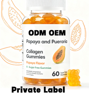 Gummies de collagène naturel à la papaye et à la Pueraria Lobata pour la beauté de la peau féminine et le soin des seins – Complément alimentaire en bonbons gélifiés - Product Image 2