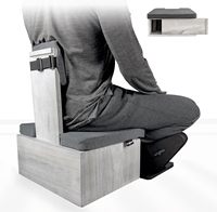 Chaise de méditation moderne pliable et écologique avec support pour le dos et les hanches/genoux, portable, légère, en papier (gris)