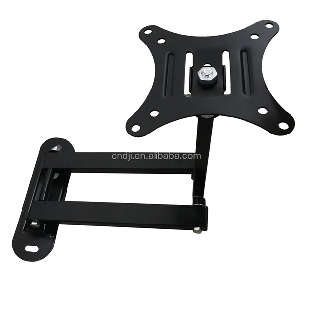 14"-27" 180 Degrees Full-motion Swivel Steel Brackets Monitor Wall 100x100mm VESA Tv Mount