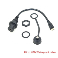 IP67 IP68 Wasserdichtes USB-Kabel Micro 5-poliges Verlängerung kabel von Stecker zu Buchse mit Schalttafel einbau 30cm 1m