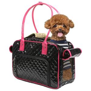 Großhandel Mehrfach Faltbare Wasserdichte Premium-PU-Leder Haustier Reisehandtasche Tragetasche Hundetrage - Product Image 5