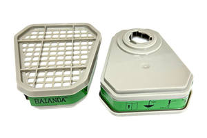 Masque respiratoire réutilisable demi-visage K1 pour l'ammoniaque et les dérivés d'ammoniaque organique, filtre à gaz, cartouche chimique - Product Image 3