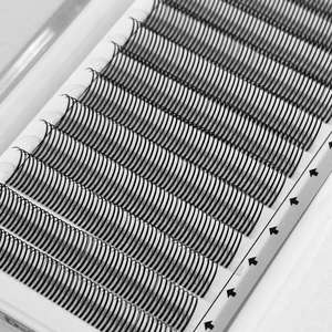 Private Label 5D влажный вид наращивание ресниц готовый Ангел лоток для ресниц закрытые веерные шипы настраиваемые корейские PBT - Product Image 5