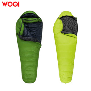 Woqi-saco de dormir para acampar, saco de dormir de 10 grados, verde musgo, 6 pies, 6 pulgadas, izquierda, con cremallera - Product Image 1