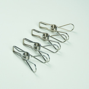 Pinces à linge rectangulaires en acier inoxydable avec ressort pour la buanderie et le séchage des vêtements - Product Image 3