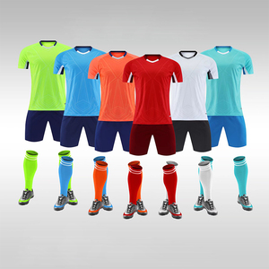 Jersey sepak bola bernapas Mesh seragam Thailand, 100% Polyester kustomisasi seragam sepak bola - Product Image 5