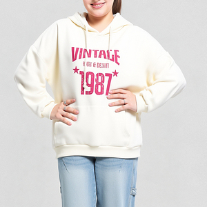 LOGO personnalisé grande taille à manches longues pull hiver décontracté mode lettre impression sweat à capuche - Product Image 4