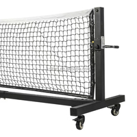 Filet de pickleball directement personnalisé en usine de Chine avec des roues de qualité ont un devoir OEM Imprimer le logo Premium Training Pickle Ball Net Post