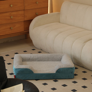 Nueva tendencia de lujo reforzar dormir ecológico calmante extraíble acogedora cama ortopédica para mascotas con lados - Product Image 4