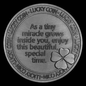 Zwangere Moeder Houdt Van Token Geplateerde Munt Klavertje Vier Ontwerp Herdenking Souvenir Cadeau Zegen Lucky Baby Shower Display - Product Image 6