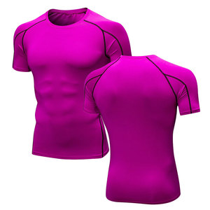 OEM <b>Custom</b> <b>Design</b> High Quality Short Sleeve <b>Compression</b> <b>Shirts</b> Men Fitness Training Wear Breathable Eco-Friendly - Product Image 1