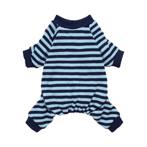 Moda Hot Selling Dog <span class=keywords><strong>Clothes</strong></span> Vermelho Branco Listrado Pijama para Cachorro Onesie Pés Inverno Natal - Product Image 2